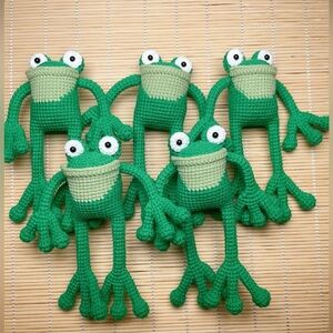 Handmade with love: Cute Crochet Green Frog Plush Toy and Keychain